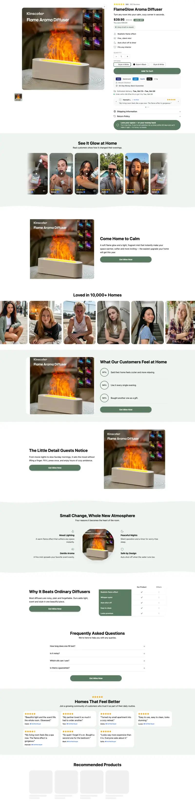 Home & Decor — Shopify product page template generated by Ecopy for a home decor product